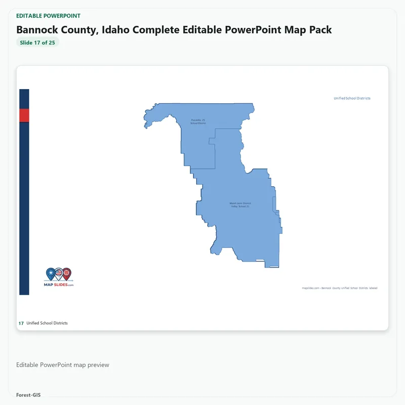 Bannock County, Idaho Editable Map Pack - Image 5