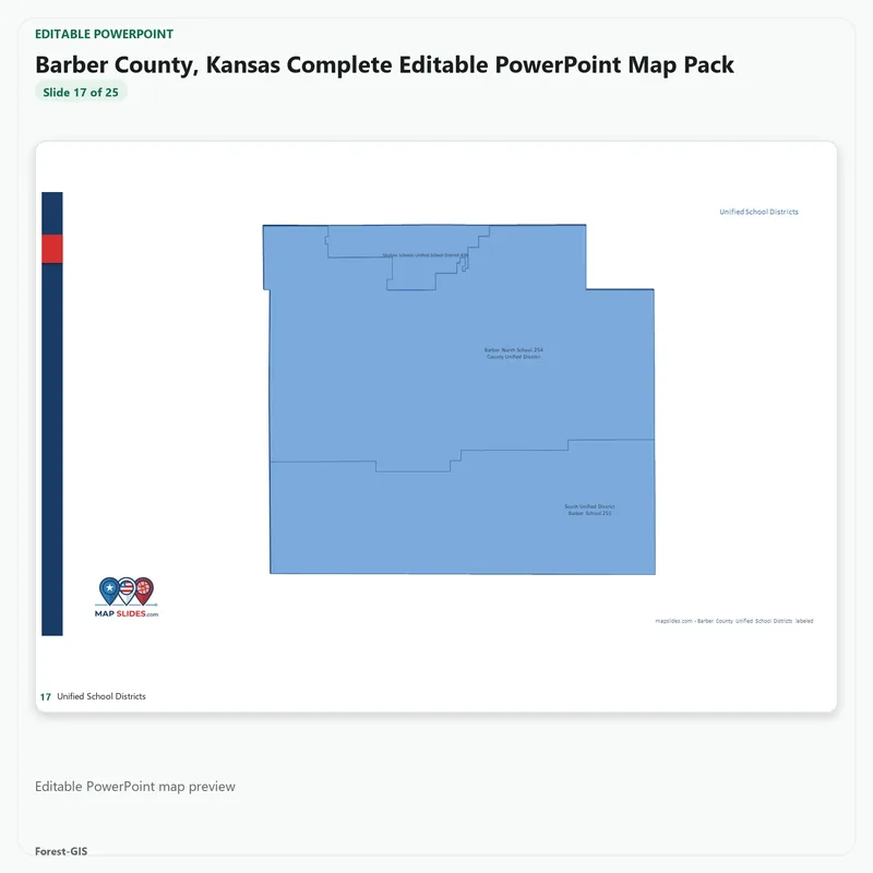 Barber County, Kansas Editable Map Pack - Image 5