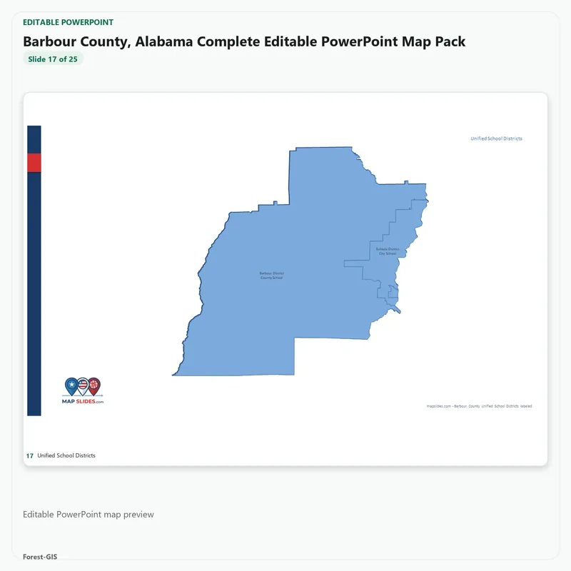 Barbour County, Alabama Editable Map Pack - Image 5