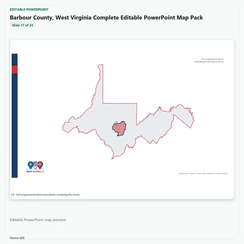 Barbour County, West Virginia Editable Map Pack - Image 5