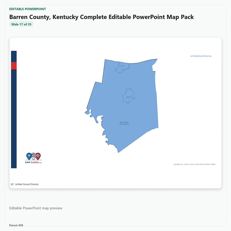 Barren County, Kentucky Editable Map Pack - Image 5