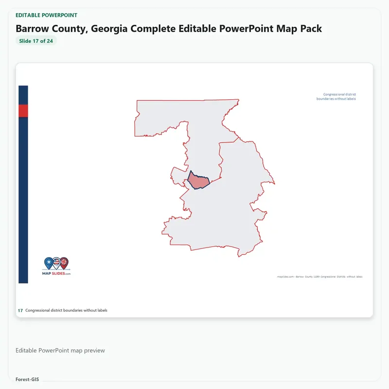 Barrow County, Georgia Editable Map Pack - Image 5