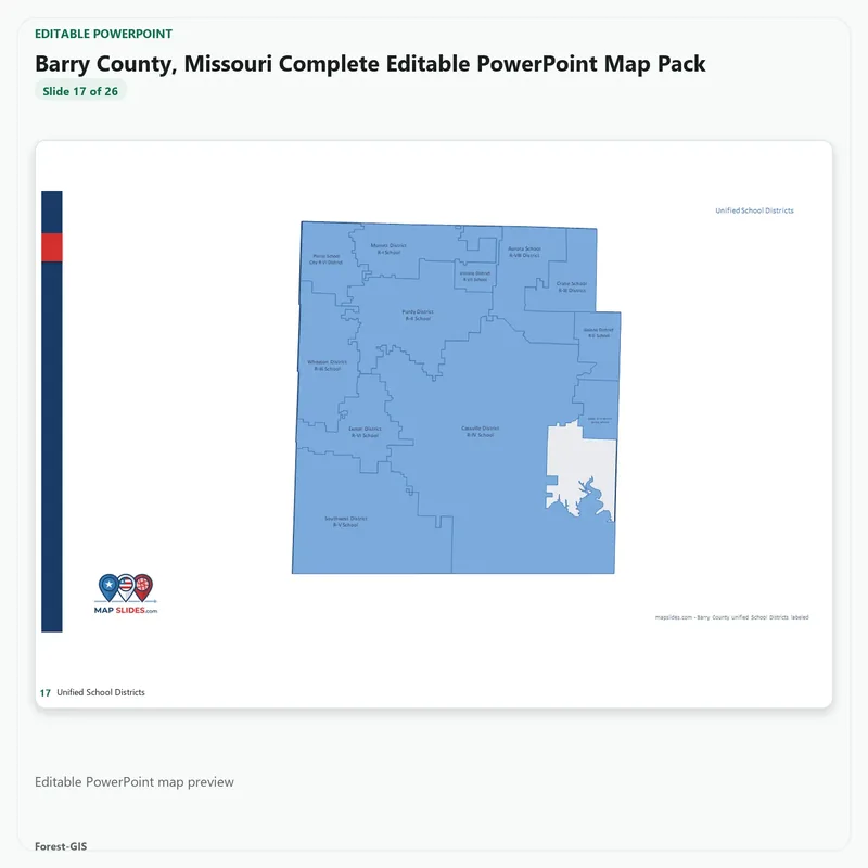 Barry County, Missouri Editable Map Pack - Image 5