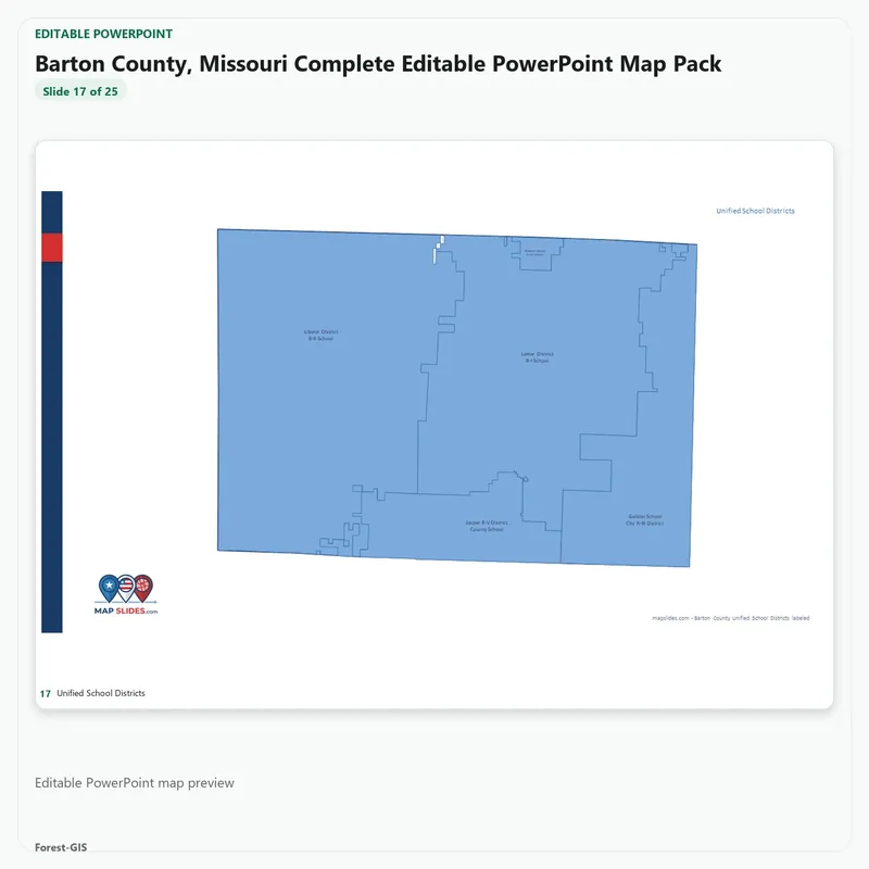 Barton County, Missouri Editable Map Pack - Image 5