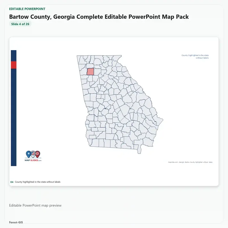 Bartow County, Georgia Editable Map Pack - Image 4