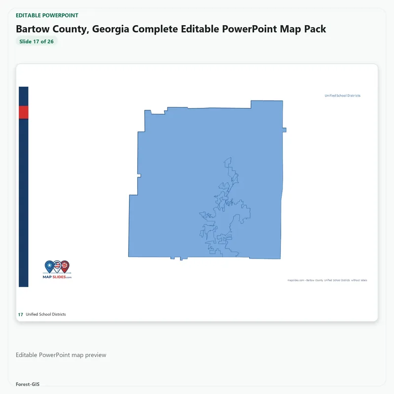 Bartow County, Georgia Editable Map Pack - Image 5