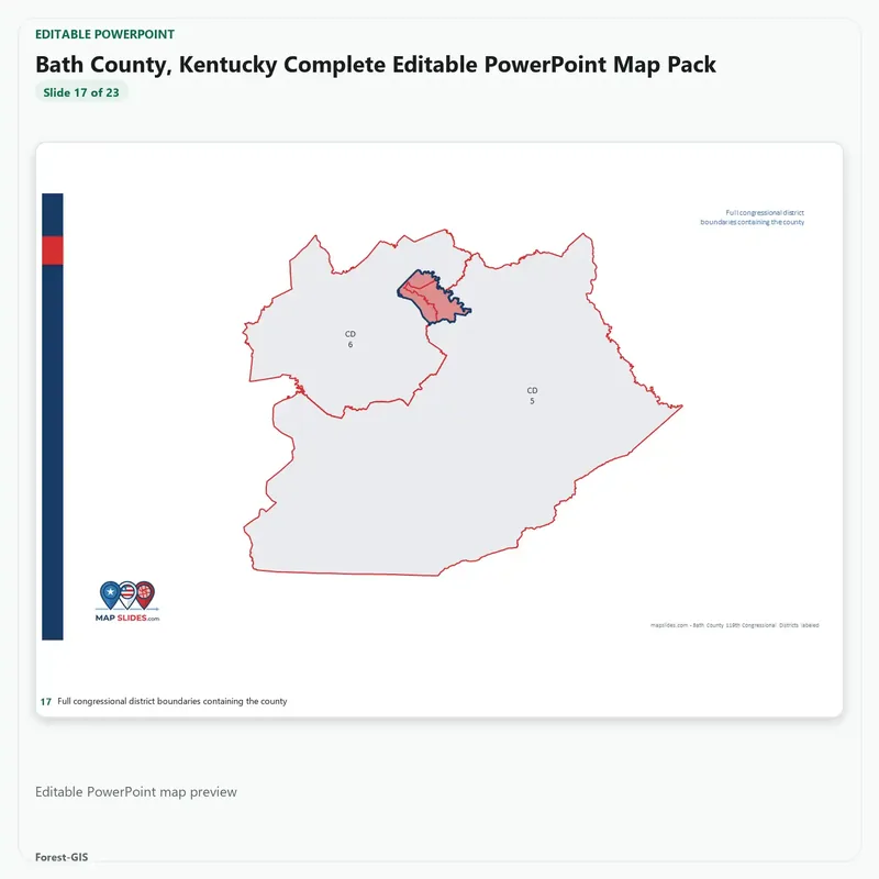 Bath County, Kentucky Editable Map Pack - Image 5