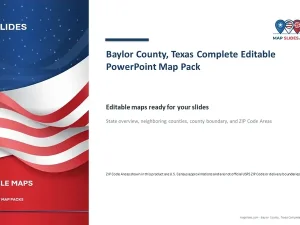 Baylor County, Texas Editable Map Pack
