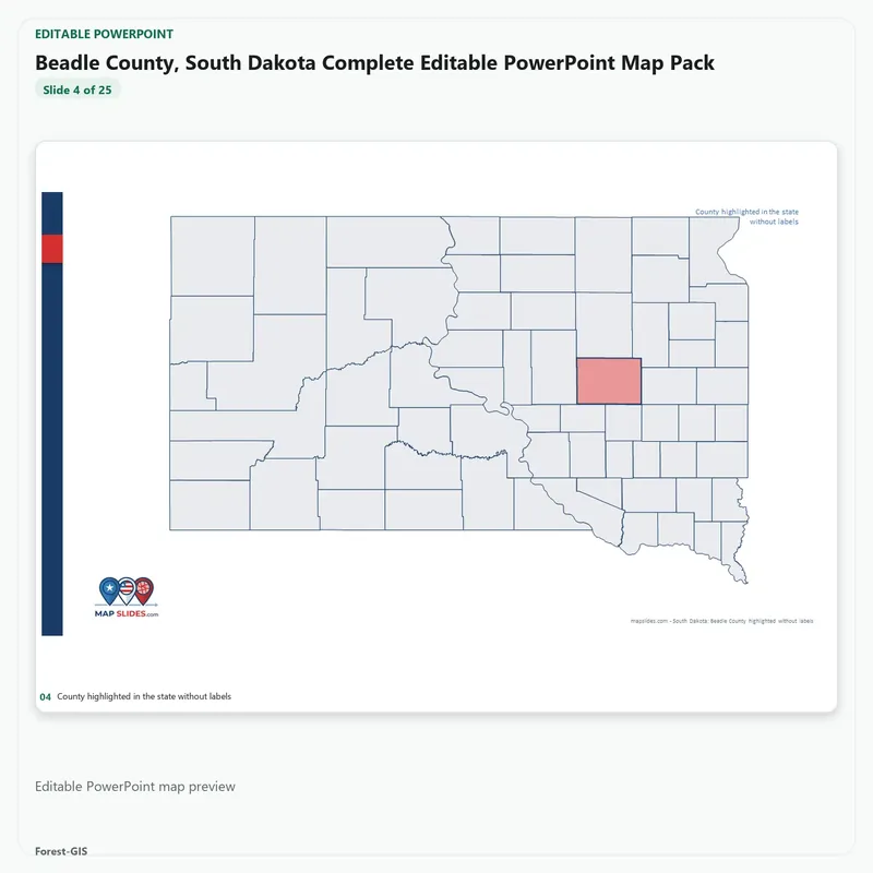 Beadle County, South Dakota Editable Map Pack - Image 4