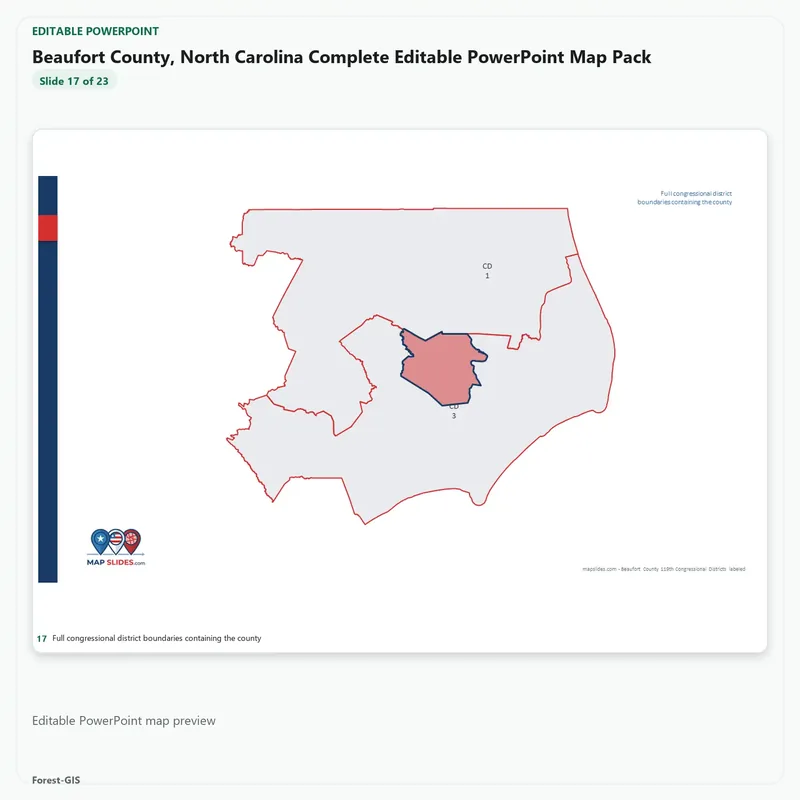 Beaufort County, North Carolina Editable Map Pack - Image 5