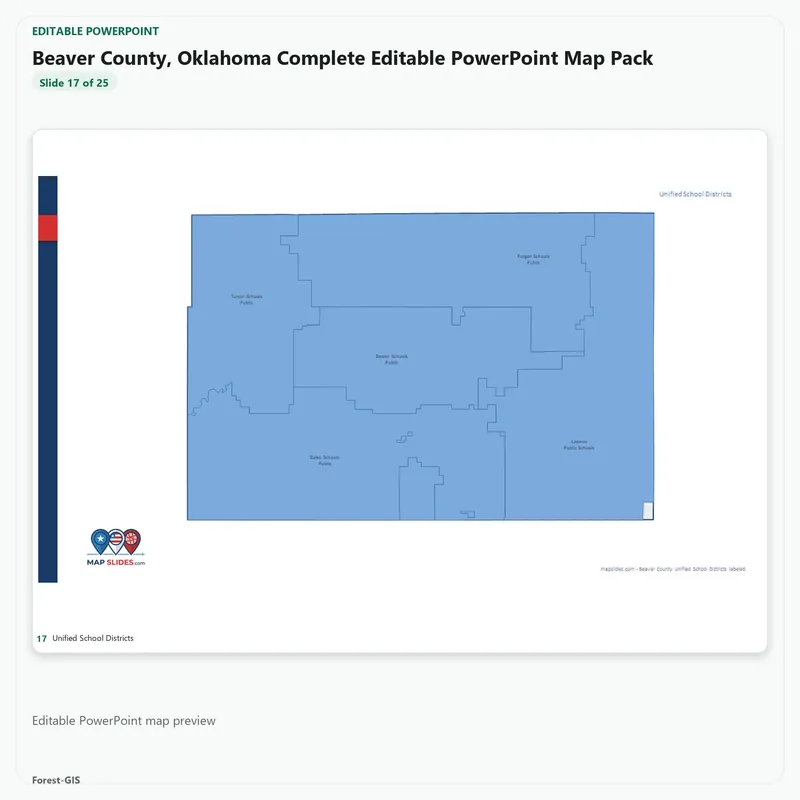 Beaver County, Oklahoma Editable Map Pack - Image 5