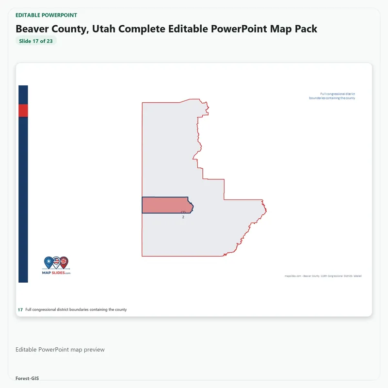 Beaver County, Utah Editable Map Pack - Image 5