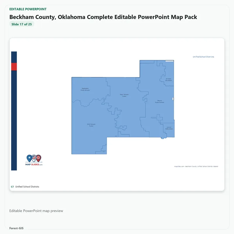 Beckham County, Oklahoma Editable Map Pack - Image 5