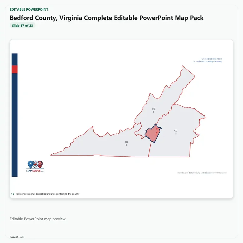 Bedford County, Virginia Editable Map Pack - Image 5
