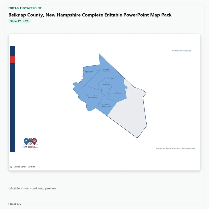 Belknap County, New Hampshire Editable Map Pack - Image 5
