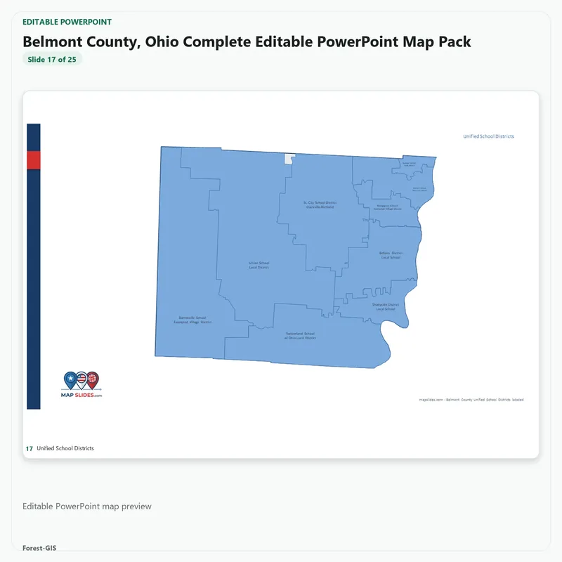 Belmont County, Ohio Editable Map Pack - Image 5