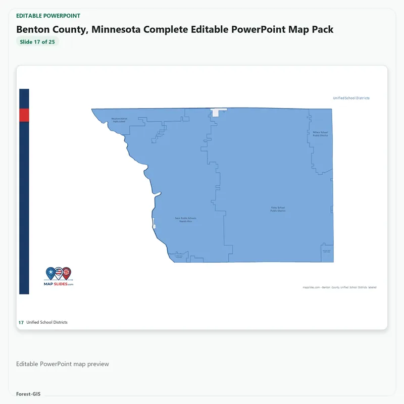 Benton County, Minnesota Editable Map Pack - Image 5