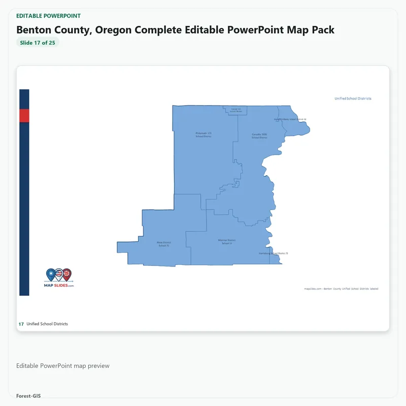 Benton County, Oregon Editable Map Pack - Image 5