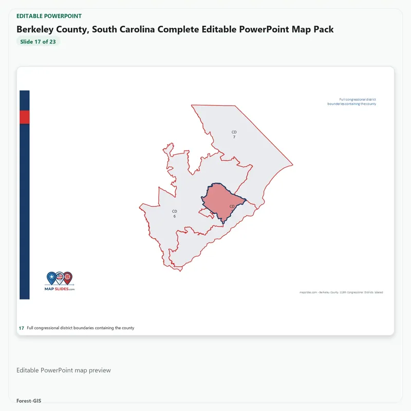Berkeley County, South Carolina Editable Map Pack - Image 5