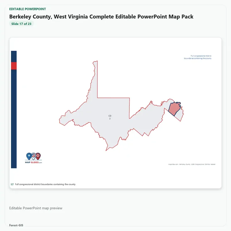 Berkeley County, West Virginia Editable Map Pack - Image 5