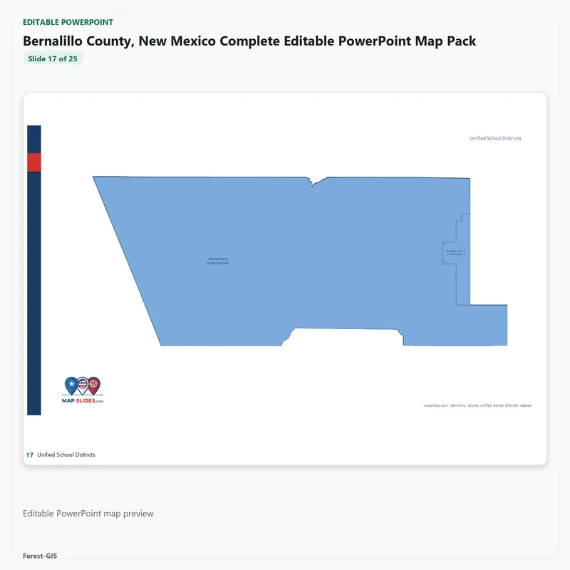 Bernalillo County, New Mexico Editable Map Pack - Image 5