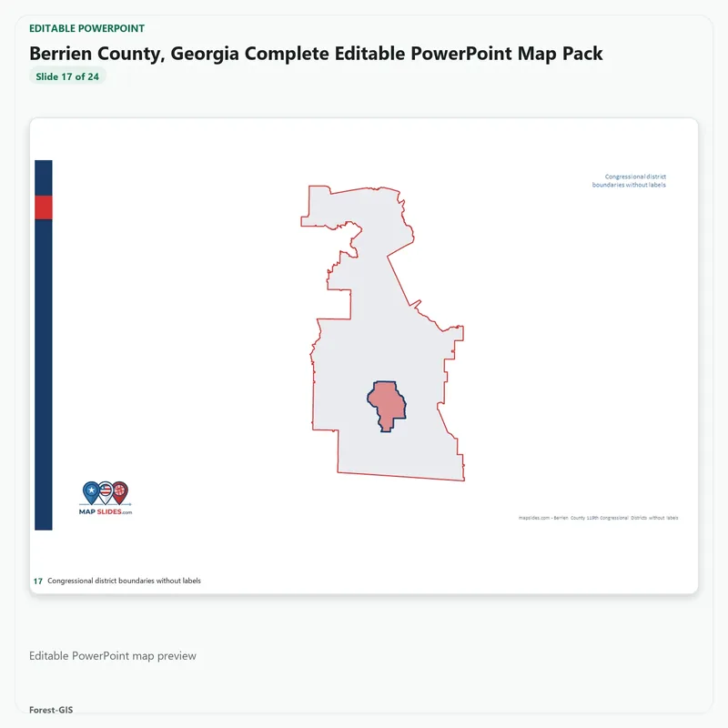 Berrien County, Georgia Editable Map Pack - Image 5