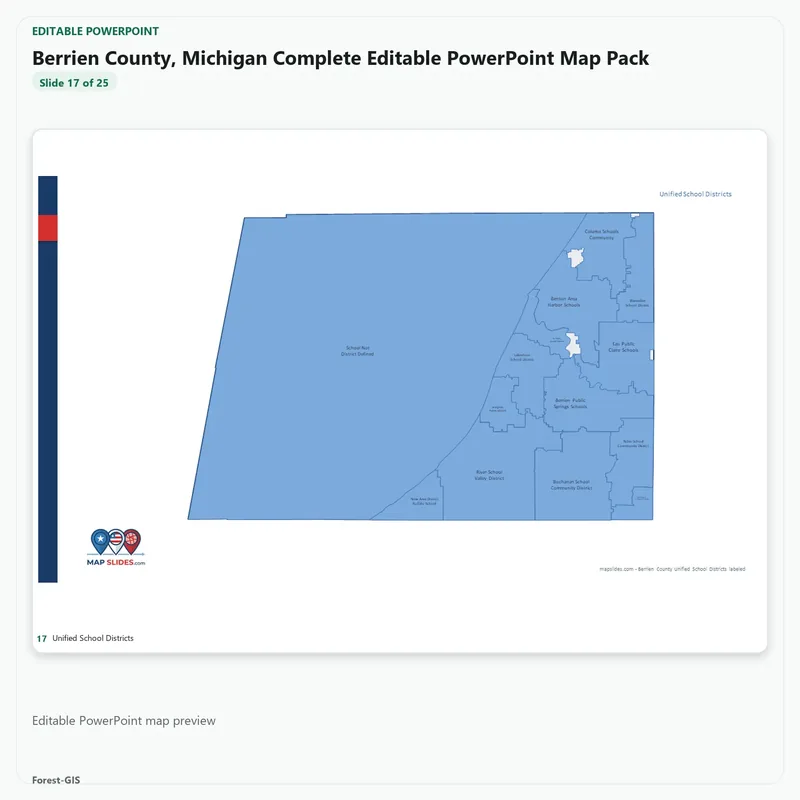 Berrien County, Michigan Editable Map Pack - Image 5