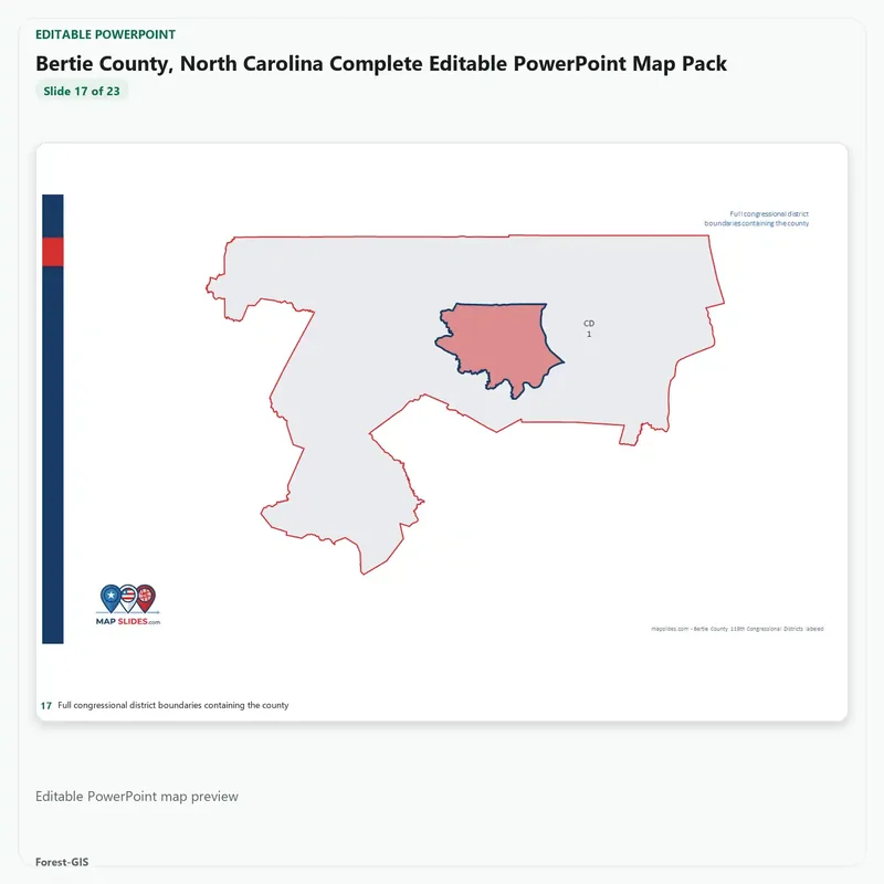 Bertie County, North Carolina Editable Map Pack - Image 5