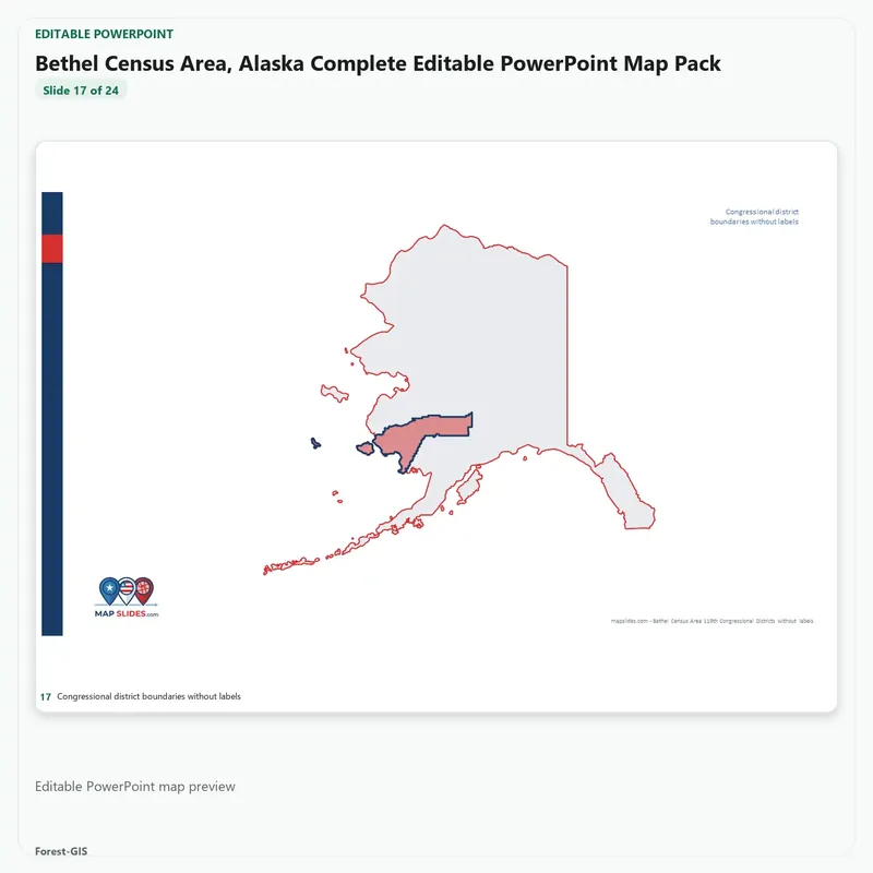 Bethel Census Area, Alaska Editable Map Pack - Image 5