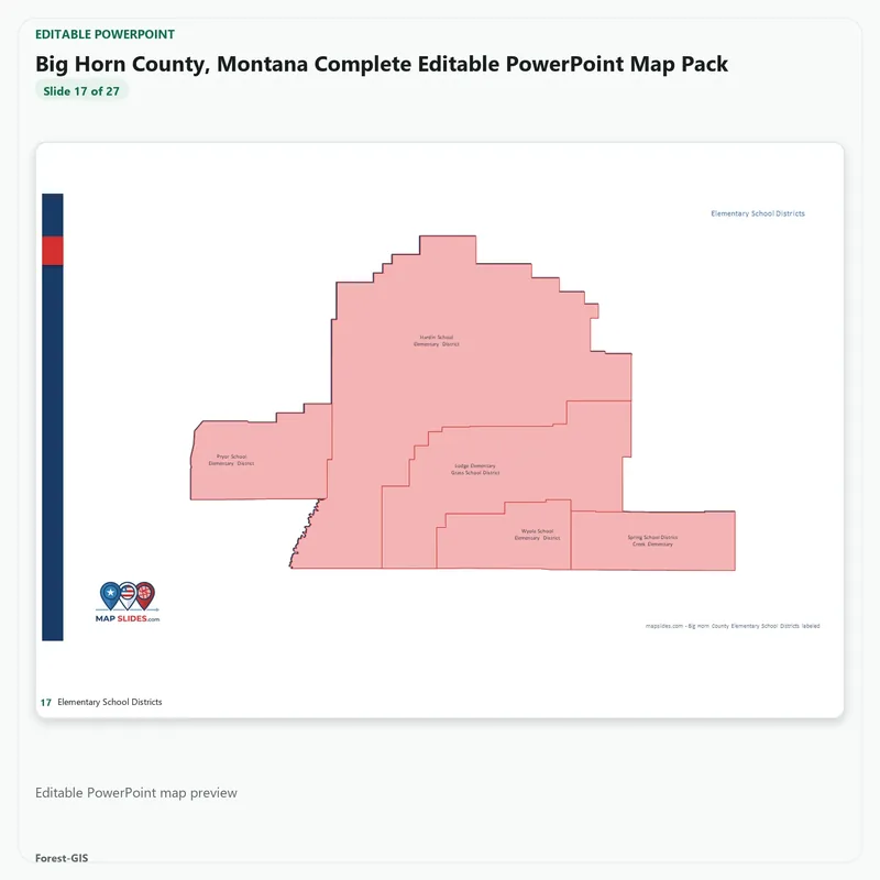 Big Horn County, Montana Editable Map Pack - Image 5