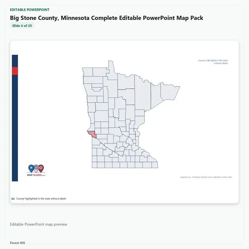Big Stone County, Minnesota Editable Map Pack - Image 4