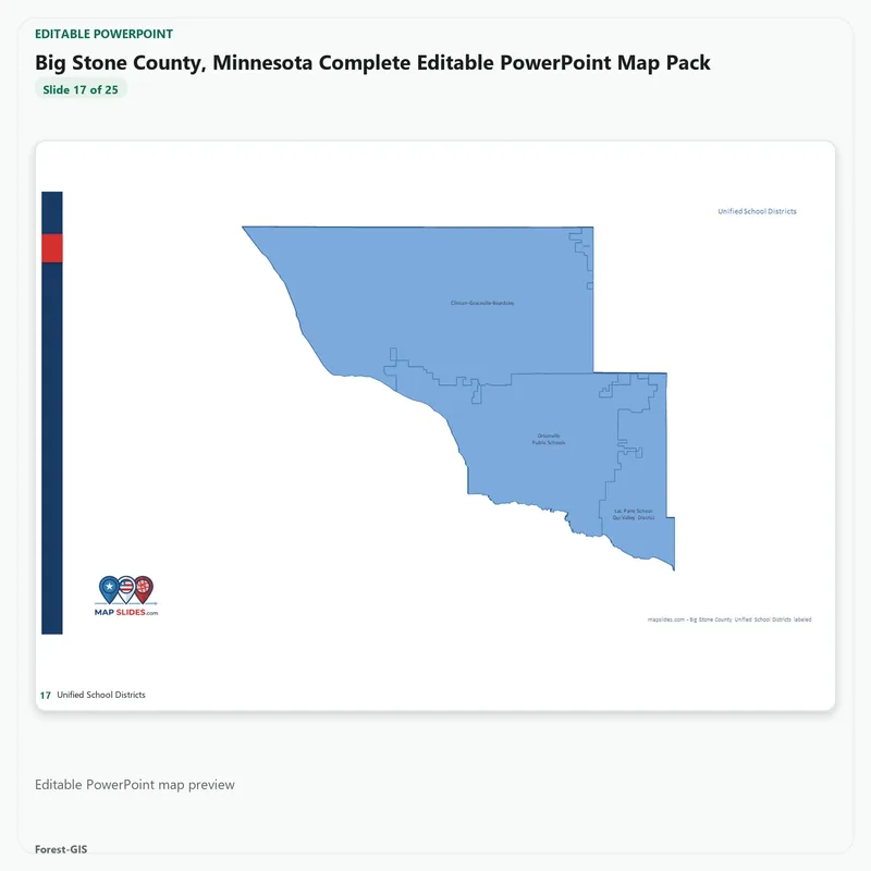 Big Stone County, Minnesota Editable Map Pack - Image 5