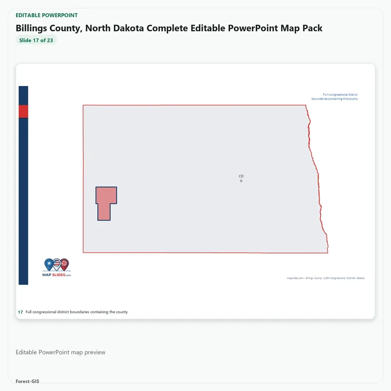 Billings County, North Dakota Editable Map Pack - Image 5