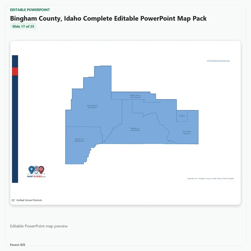 Bingham County, Idaho Editable Map Pack - Image 5