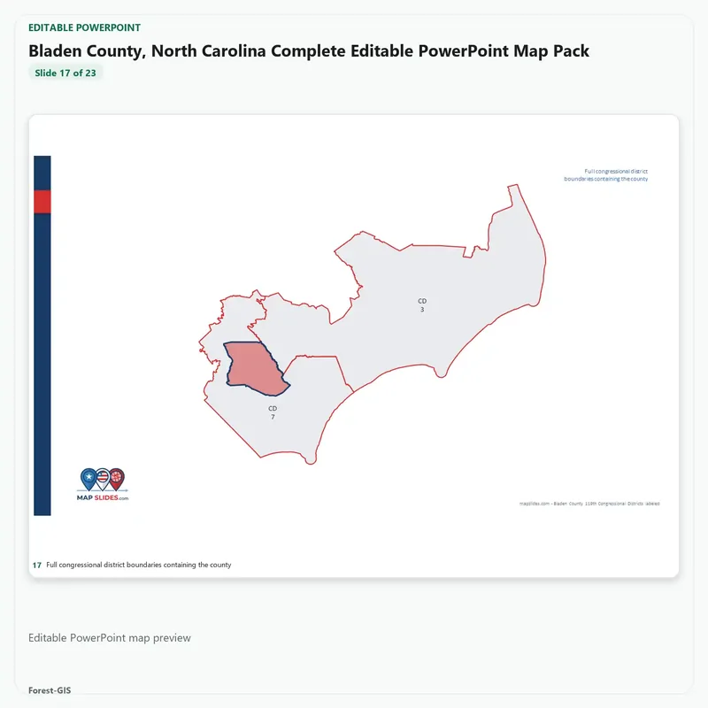 Bladen County, North Carolina Editable Map Pack - Image 5