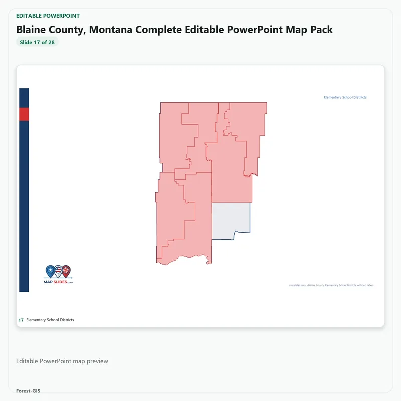 Blaine County, Montana Editable Map Pack - Image 5