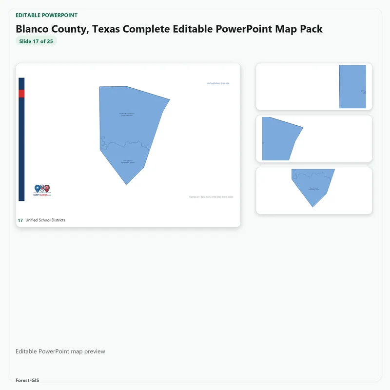 Blanco County, Texas Editable Map Pack - Image 5