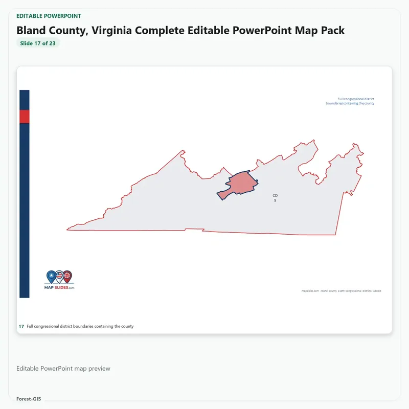 Bland County, Virginia Editable Map Pack - Image 5