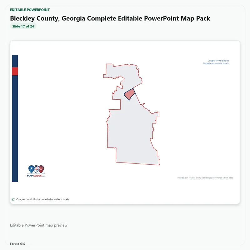 Bleckley County, Georgia Editable Map Pack - Image 5