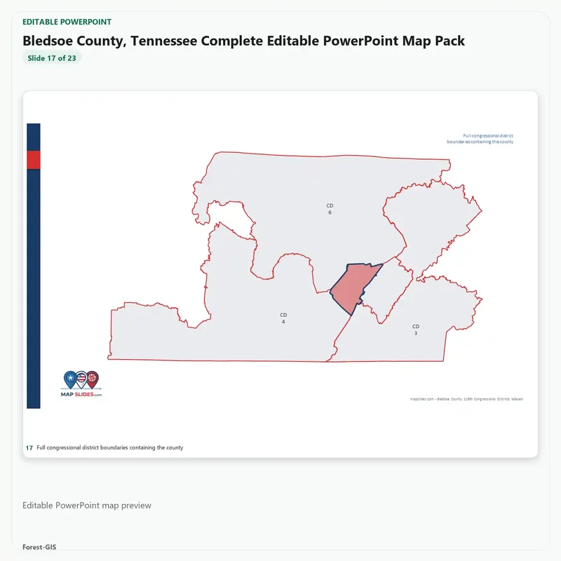 Bledsoe County, Tennessee Editable Map Pack - Image 5