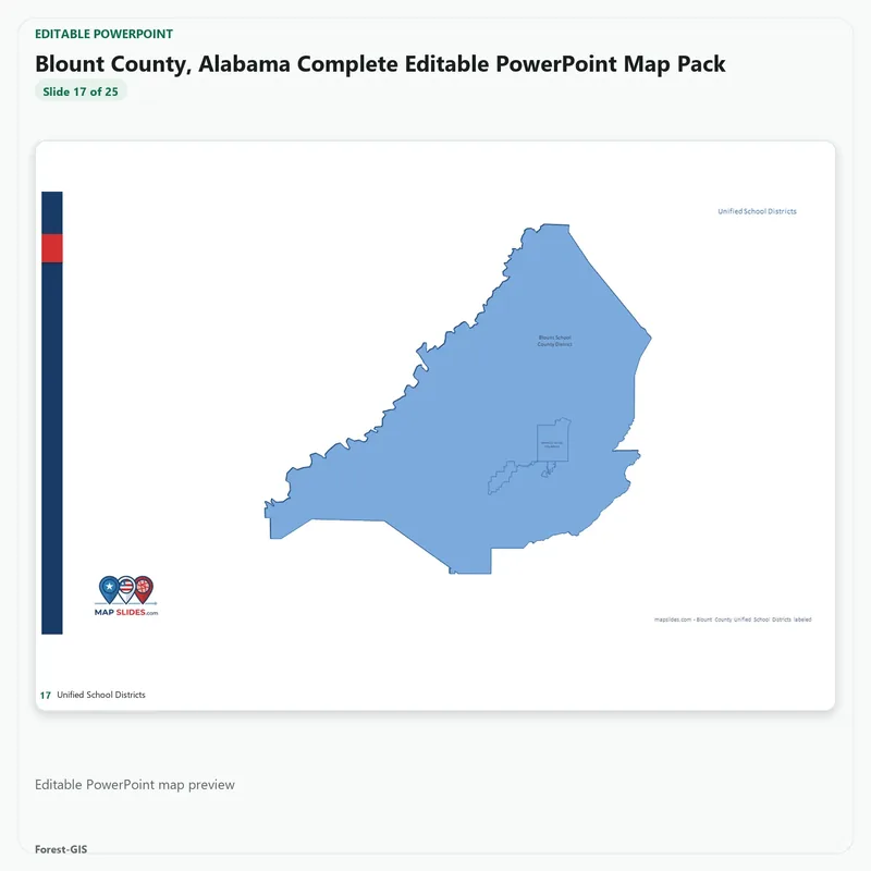 Blount County, Alabama Editable Map Pack - Image 5