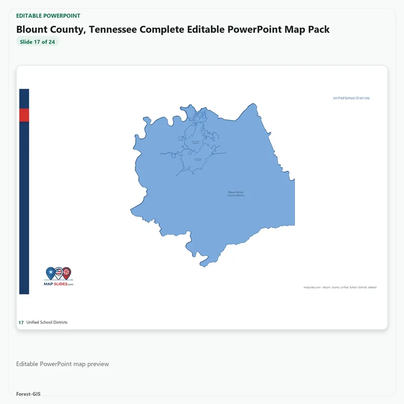 Blount County, Tennessee Editable Map Pack - Image 5