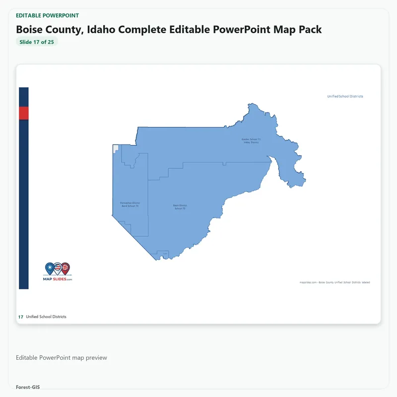 Boise County, Idaho Editable Map Pack - Image 5