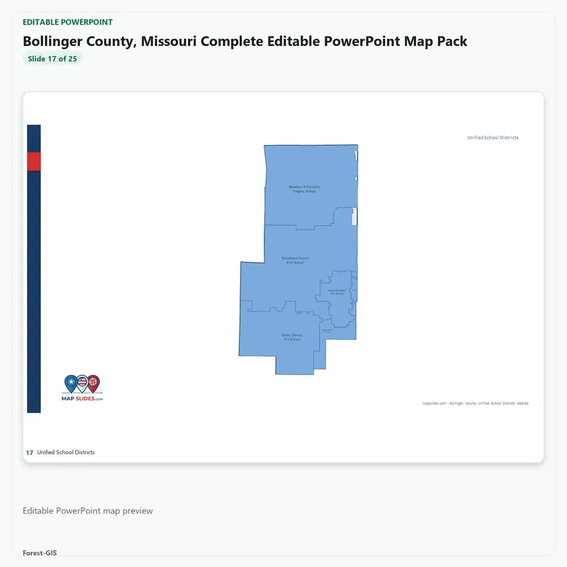 Bollinger County, Missouri Editable Map Pack - Image 5