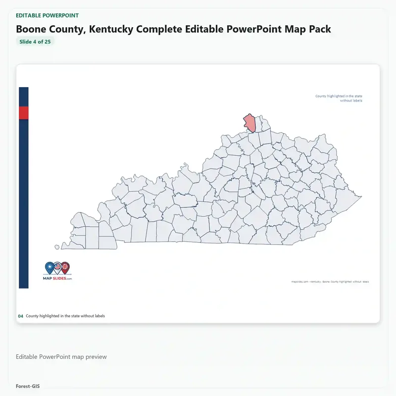 Boone County, Kentucky Editable Map Pack - Image 4
