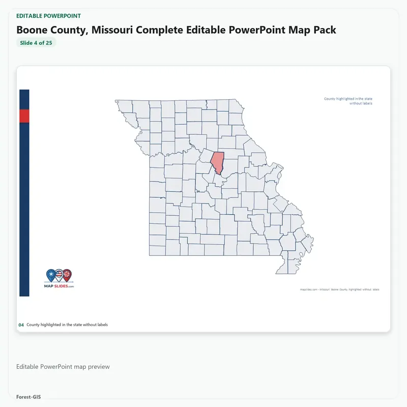Boone County, Missouri Editable Map Pack - Image 4