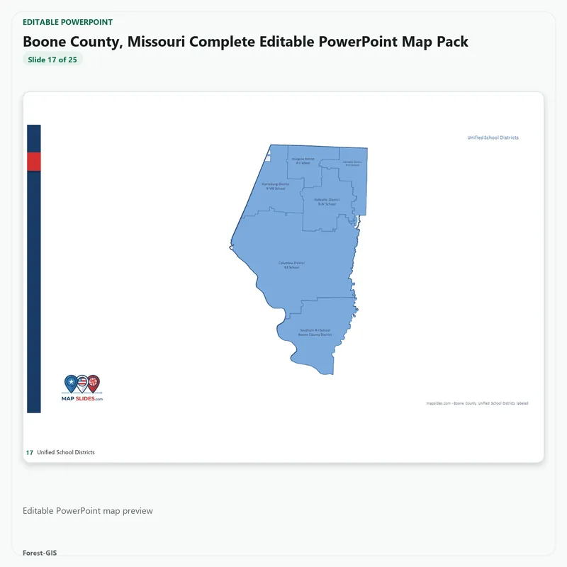 Boone County, Missouri Editable Map Pack - Image 5