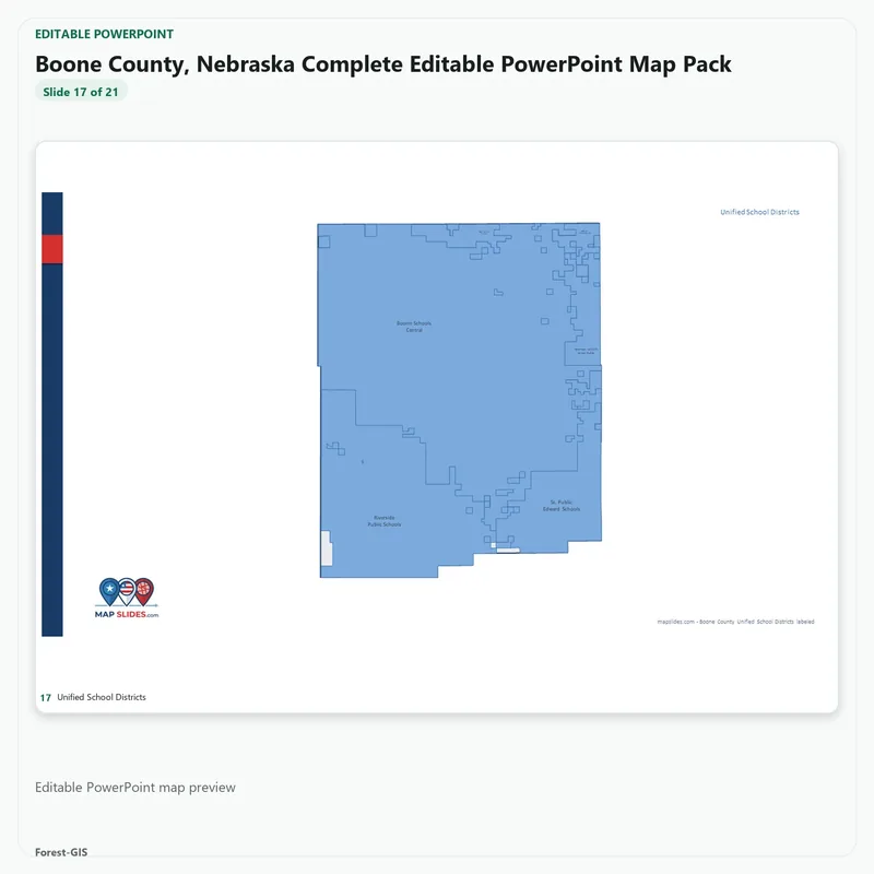 Boone County, Nebraska Editable Map Pack - Image 5