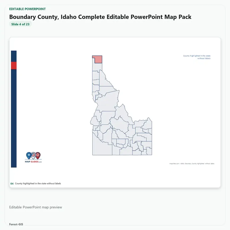 Boundary County, Idaho Editable Map Pack - Image 4