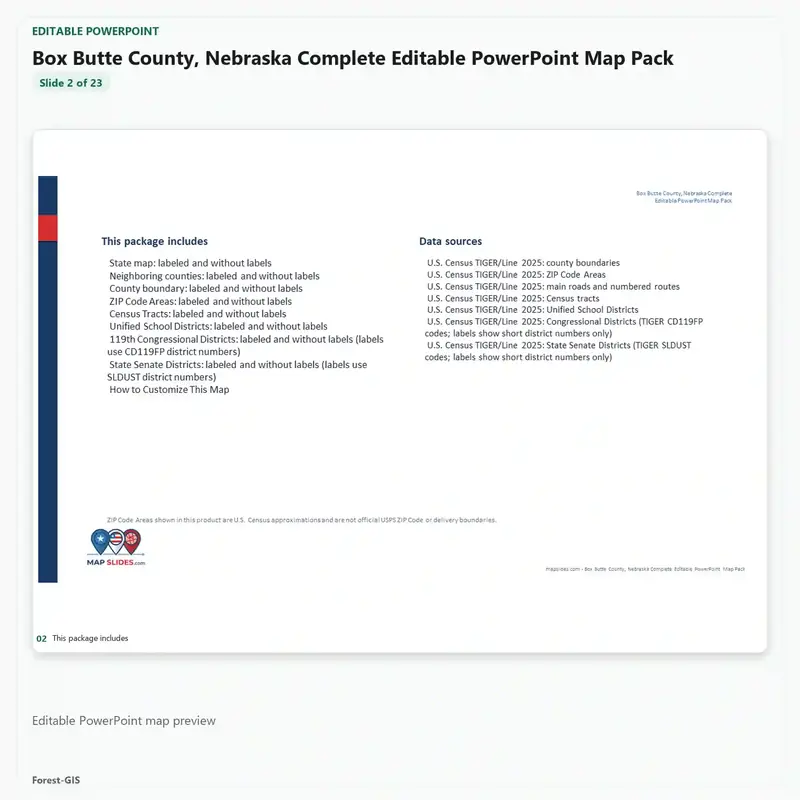 Box Butte County, Nebraska Editable Map Pack - Image 3